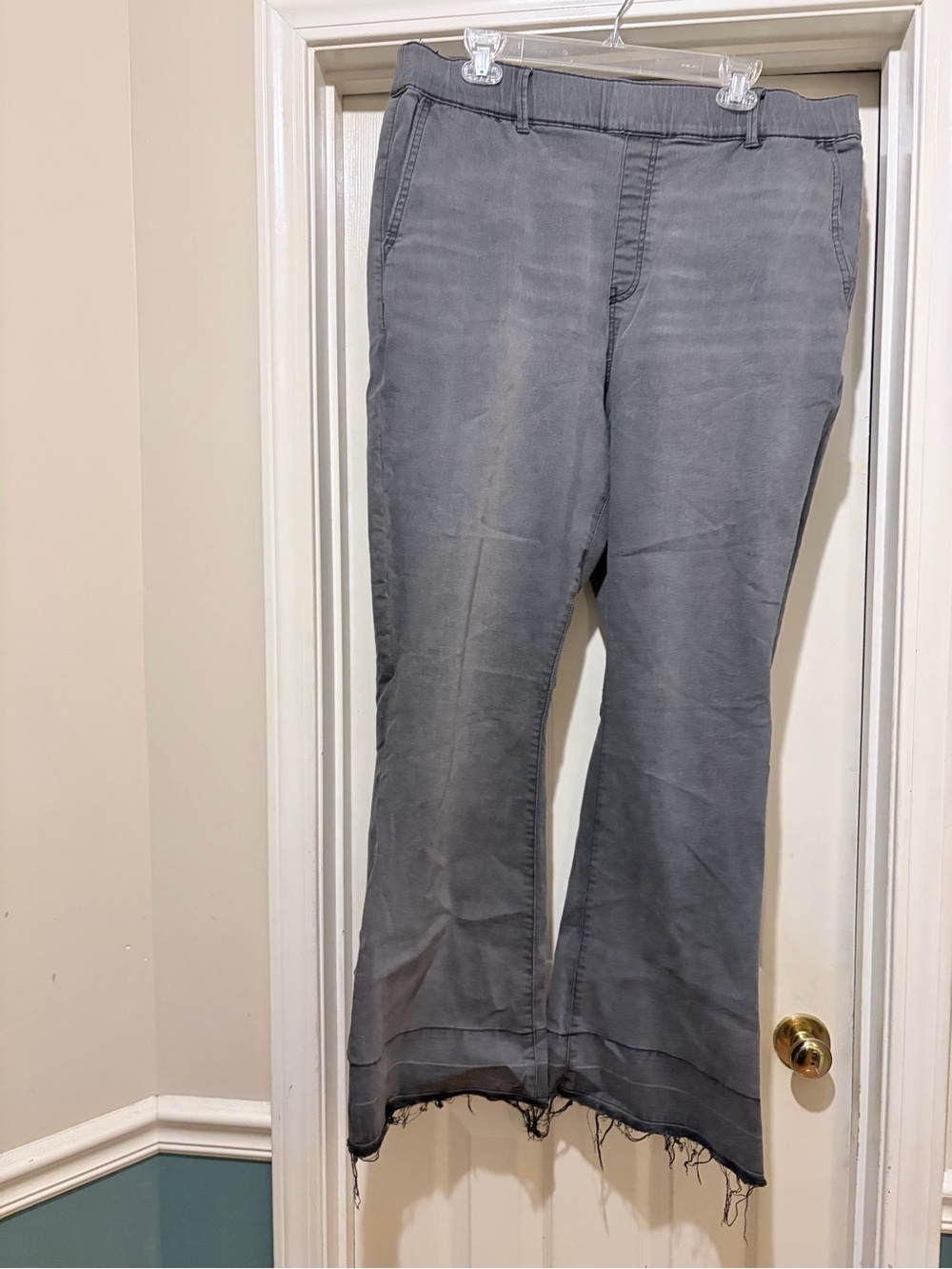 Juicy Couture Gray Denim Wide-Leg Pants